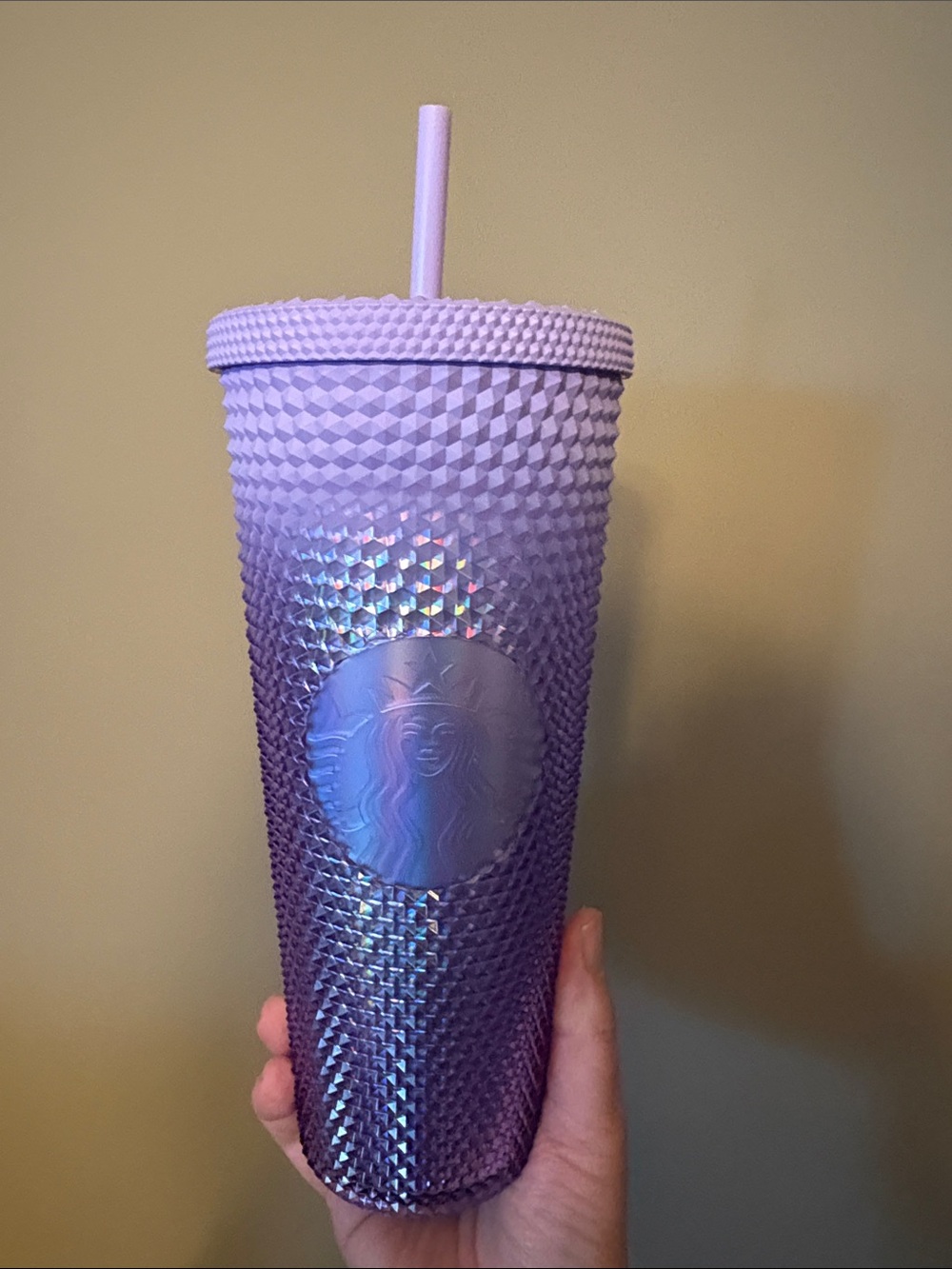 Starbucks Lavender Iridescent Studded Reusable Tumbler with Straw
Brand new
